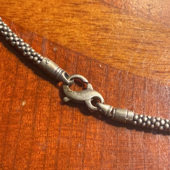 Lagos Silver/Gold Luna 925 Caviar Pearls Necklace 18"L - Picture 6 of 8